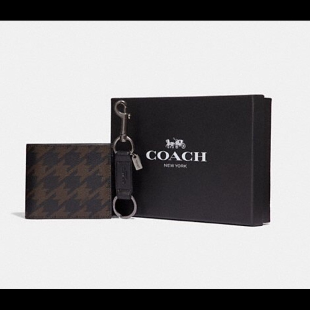 COACH Wallet ID Keychain Gift Box Set NWT$225 NICE